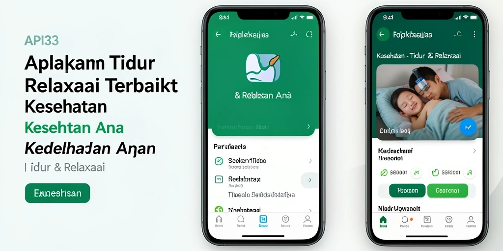 Tampilan antarmuka API33 yang menenangkan untuk tidur dan relaksasi.