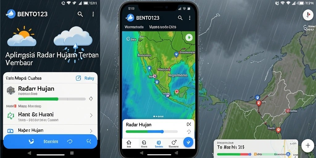 Antarmuka BENTO123 menunjukkan radar hujan secara jelas.