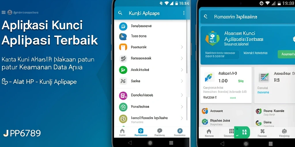 Tampilan antarmuka aplikasi Kunci Aplikasi JP6789 yang sederhana dan efisien.