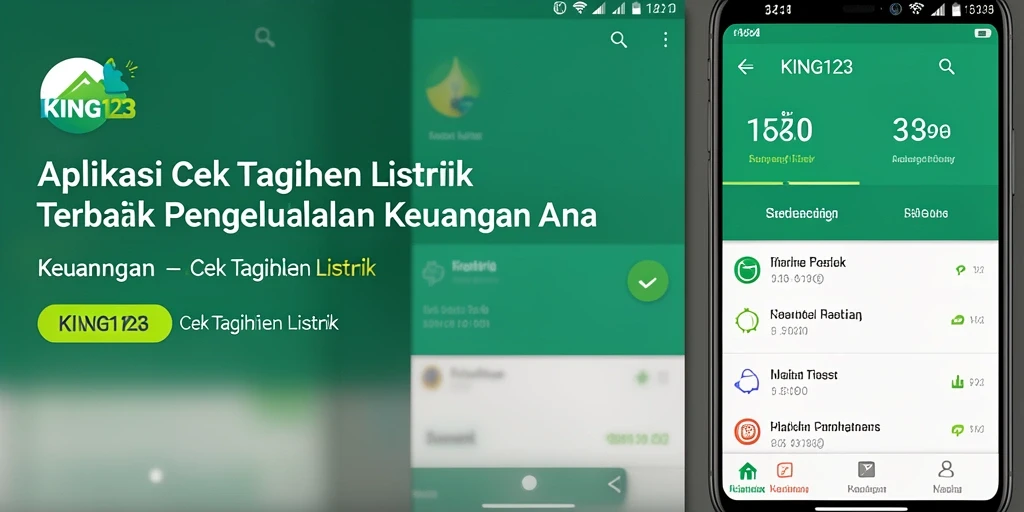 Antarmuka KING123 menunjukkan fitur cek tagihan listrik yang praktis.
