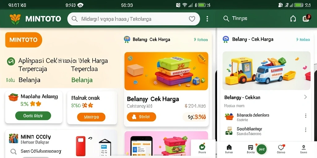 Antarmuka MINTOTO yang sederhana dan informatif untuk Cek Harga.