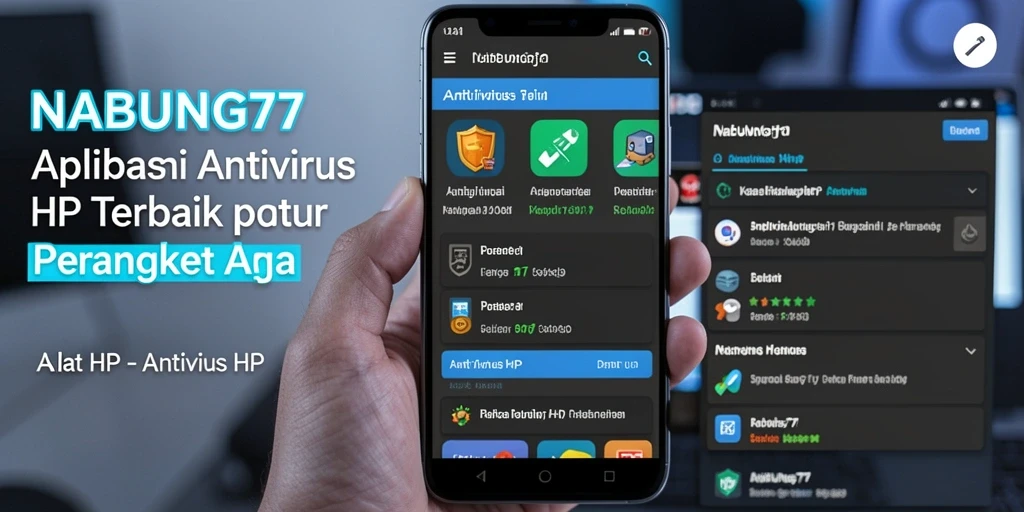 Antarmuka pengguna aplikasi Antivirus HP NABUNG77 yang intuitif dan informatif.
