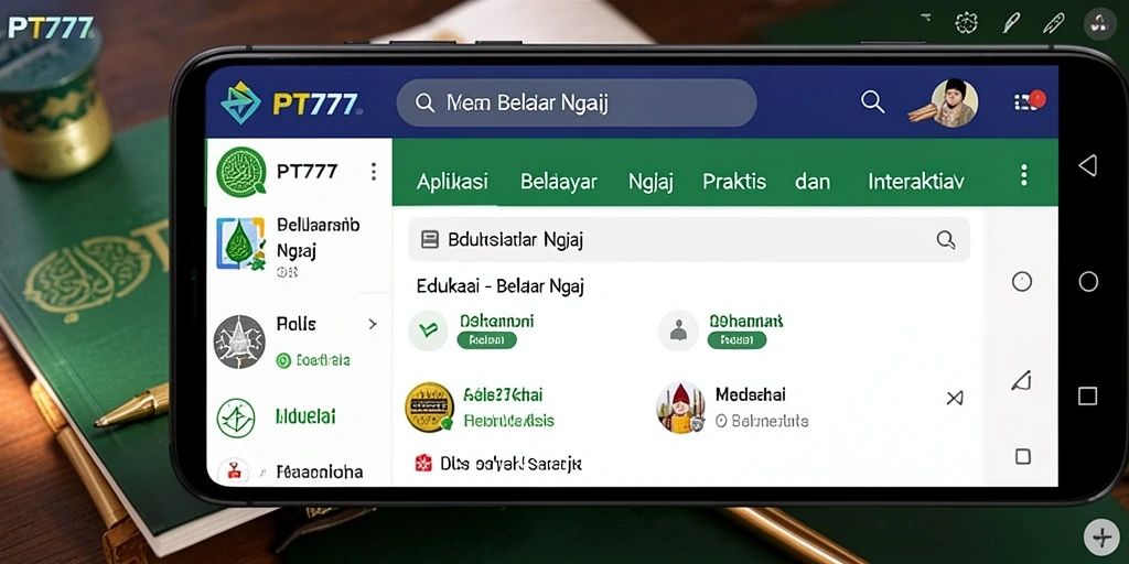 Tampilan antarmuka PT777 yang menarik dan user-friendly.