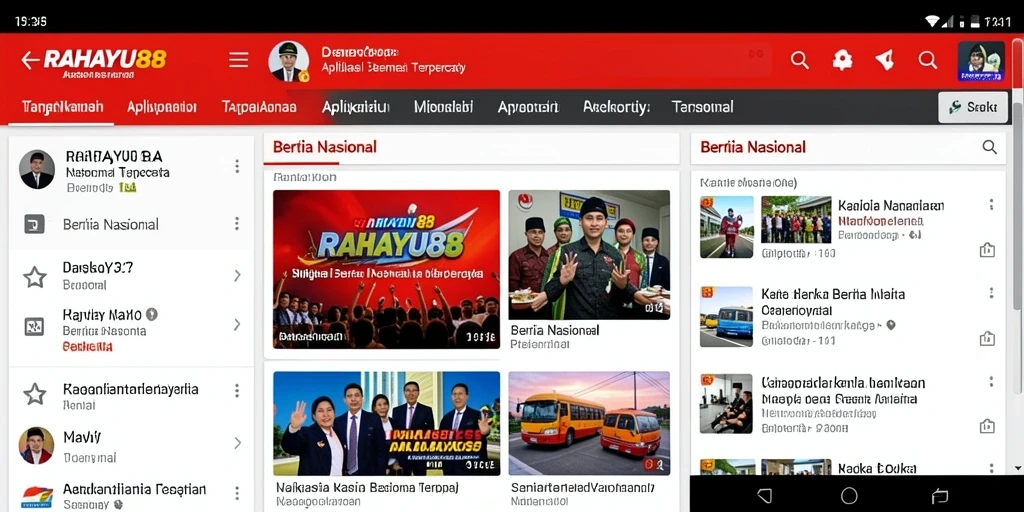 Antarmuka RAHAYU88 yang modern dan informatif.