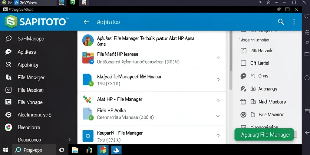 Antarmuka pengguna SAPITOTO yang intuitif dan fungsional.