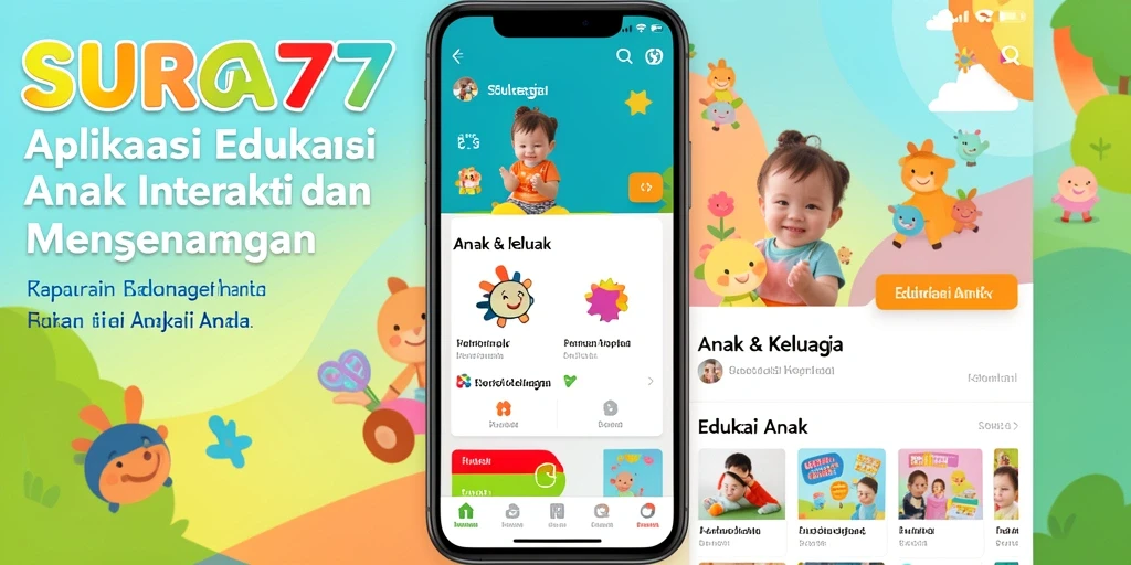 Antarmuka SURGA77 yang menyenangkan untuk belajar anak.