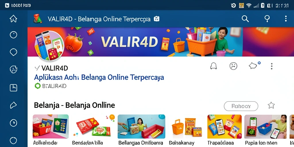 Antarmuka aplikasi VALIR4D untuk belanja online yang mudah digunakan.